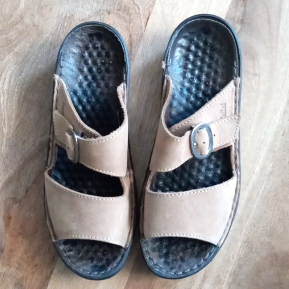 Josef Seibel Tan Slide Sandals